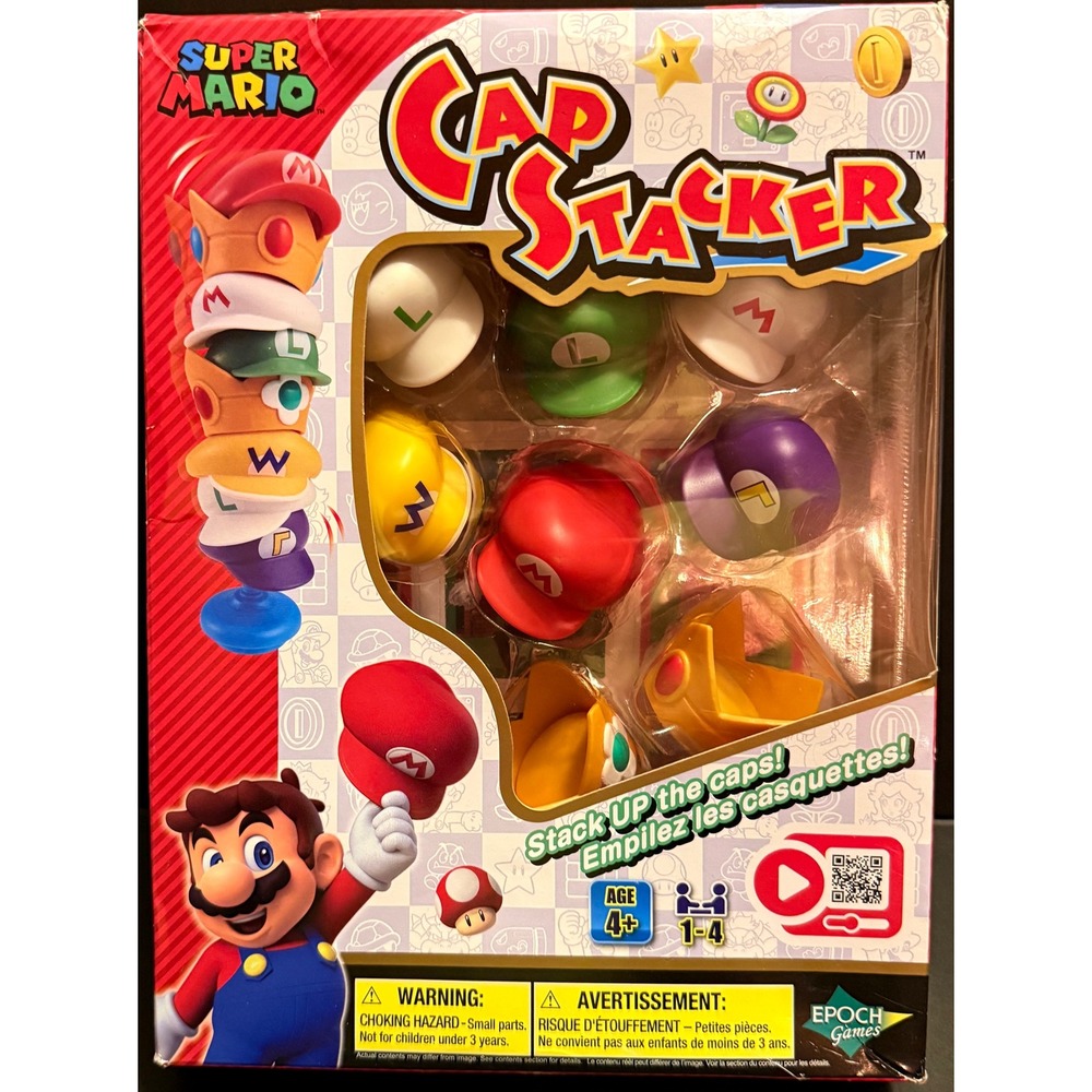 Epoch Super Mario Cap Stacker Game NEW SEALED Nintendo Balancing Toy
